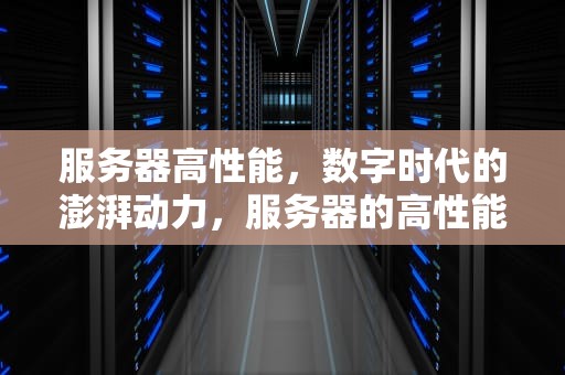 服务器高性能，数字时代的澎湃动力，服务器的高性能主要体现在高速度的什么