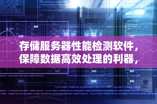 存储服务器性能检测软件，保障数据高效处理的利器，存储服务器性能检测软件有哪些