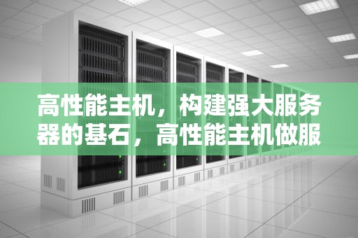高性能主机，构建强大服务器的基石，高性能主机做服务器怎么样