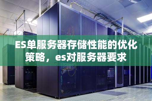 ES单服务器存储性能的优化策略，es对服务器要求