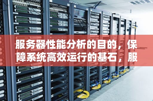 服务器性能分析的目的，保障系统高效运行的基石，服务器性能分析的目的是什么