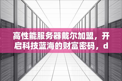高性能服务器戴尔加盟，开启科技蓝海的财富密码，dell高性能服务器