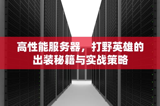 高性能服务器，打野英雄的出装秘籍与实战策略