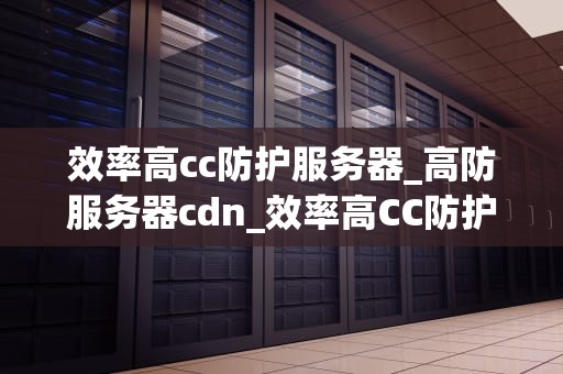 效率高cc防护服务器_高防服务器cdn_效率高CC防护服务器的全面解析