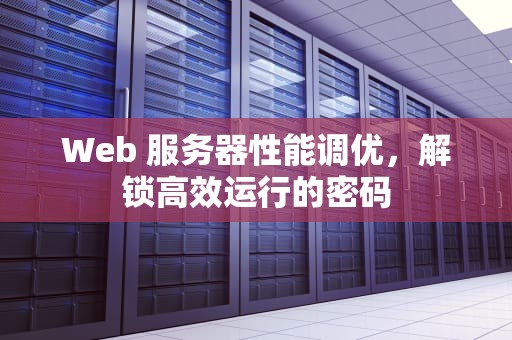 Web 服务器性能调优，解锁高效运行的密码
