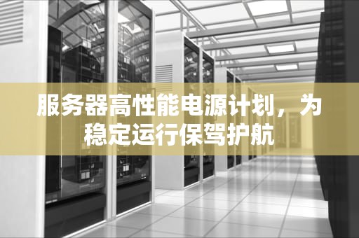 服务器高性能电源计划，为稳定运行保驾护航