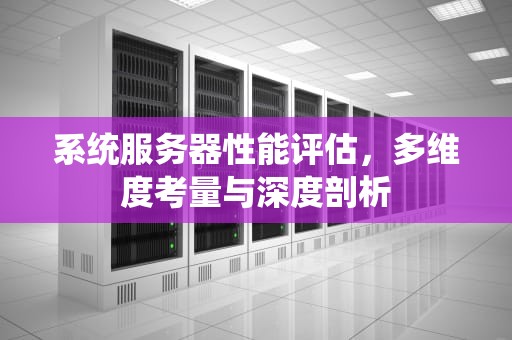 系统服务器性能评估，多维度考量与深度剖析