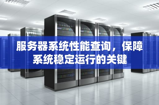 服务器系统性能查询，保障系统稳定运行的关键