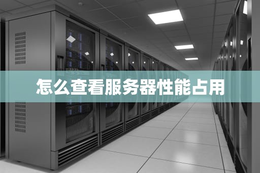 怎么查看服务器性能占用