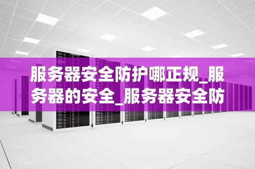 服务器安全防护哪正规_服务器的安全_服务器安全防护的重要性及正规方法