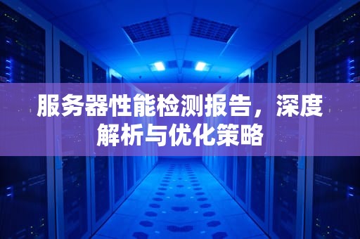 服务器性能检测报告，深度解析与优化策略