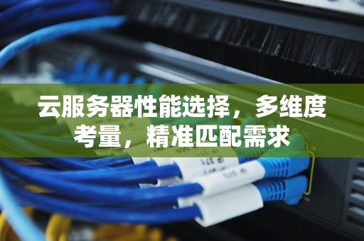 云服务器性能选择，多维度考量，精准匹配需求