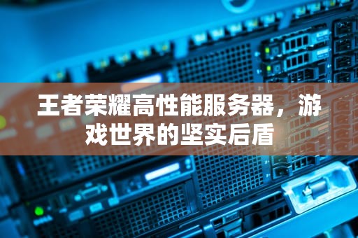 王者荣耀高性能服务器，游戏世界的坚实后盾