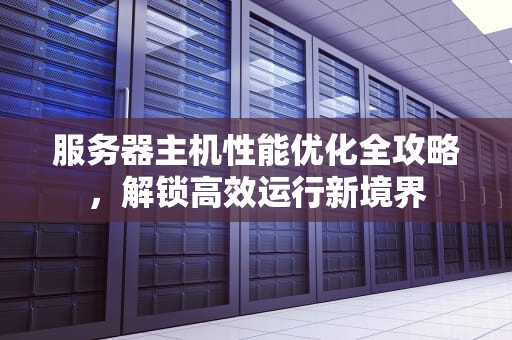 服务器主机性能优化全攻略，解锁高效运行新境界