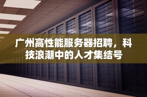 广州高性能服务器招聘，科技浪潮中的人才集结号