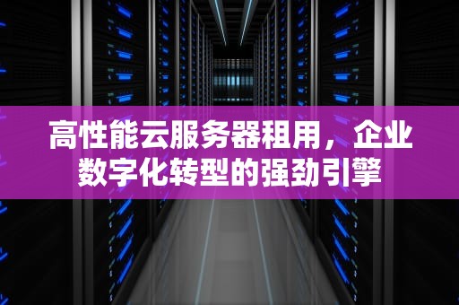 高性能云服务器租用，企业数字化转型的强劲引擎
