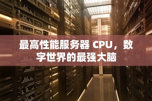 最高性能服务器 CPU，数字世界的最强大脑