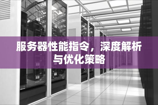 服务器性能指令，深度解析与优化策略