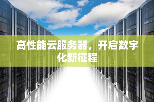 高性能云服务器，开启数字化新征程