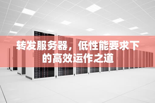 转发服务器，低性能要求下的高效运作之道