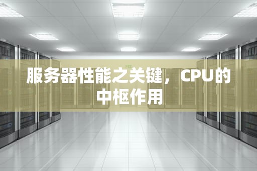 服务器性能之关键，CPU的中枢作用