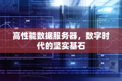 高性能数据服务器，数字时代的坚实基石