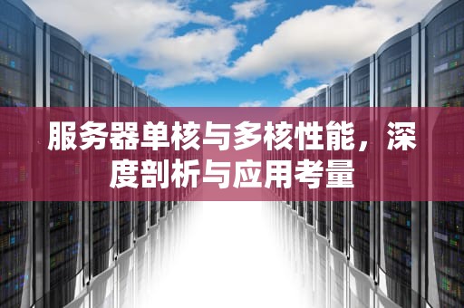 服务器单核与多核性能，深度剖析与应用考量
