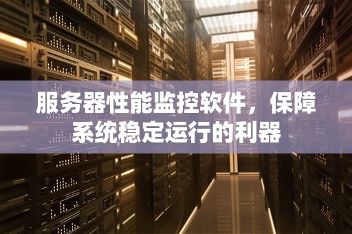 服务器性能监控软件，保障系统稳定运行的利器