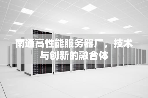 南通高性能服务器厂，技术与创新的融合体