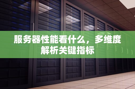 服务器性能看什么，多维度解析关键指标