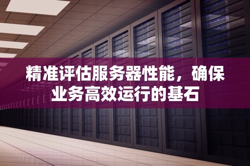 精准评估服务器性能，确保业务高效运行的基石