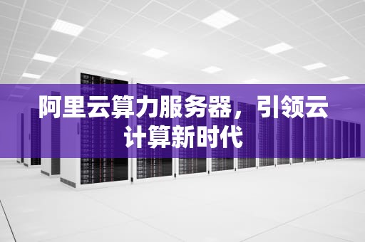 阿里云算力服务器，引领云计算新时代
