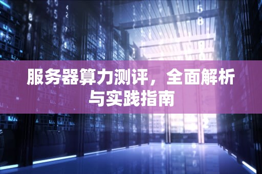 服务器算力测评，全面解析与实践指南