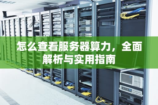 怎么查看服务器算力，全面解析与实用指南