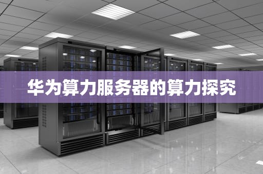 华为算力服务器的算力探究