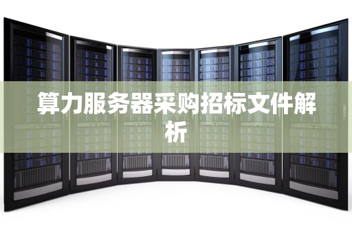 算力服务器采购招标文件解析
