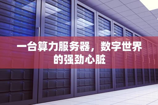 一台算力服务器，数字世界的强劲心脏