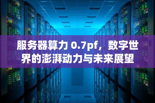 服务器算力 0.7pf，数字世界的澎湃动力与未来展望
