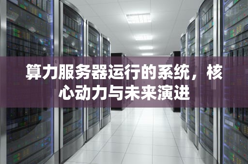 算力服务器运行的系统，核心动力与未来演进