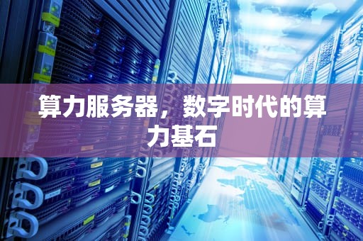算力服务器，数字时代的算力基石