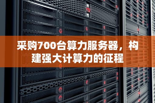 采购700台算力服务器，构建强大计算力的征程