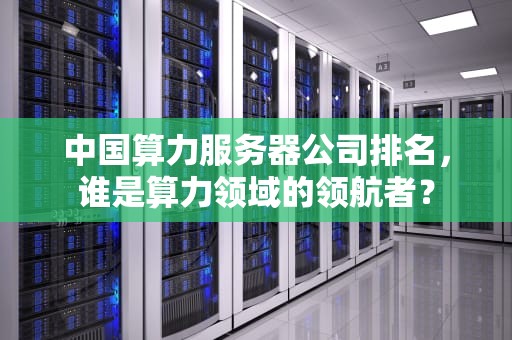 中国算力服务器公司排名，谁是算力领域的领航者？