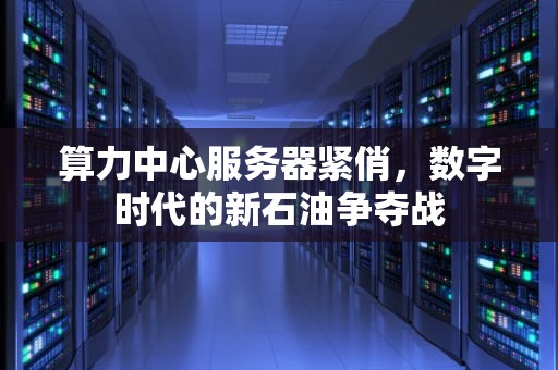 算力中心服务器紧俏，数字时代的新石油争夺战