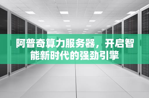 阿普奇算力服务器，开启智能新时代的强劲引擎