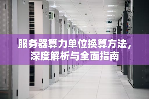 服务器算力单位换算方法，深度解析与全面指南