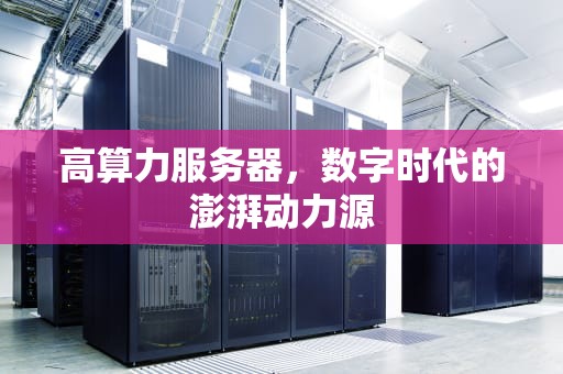 高算力服务器，数字时代的澎湃动力源