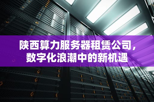 陕西算力服务器租赁公司，数字化浪潮中的新机遇