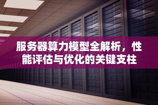 服务器算力模型全解析，性能评估与优化的关键支柱