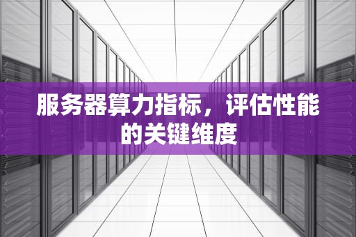 服务器算力指标，评估性能的关键维度