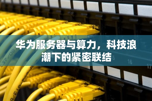 华为服务器与算力，科技浪潮下的紧密联结